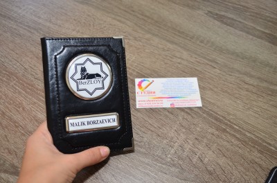Кожаная обложка АвтоДокументы без паспорта ПРЕМИУМ с металлическими уголками
